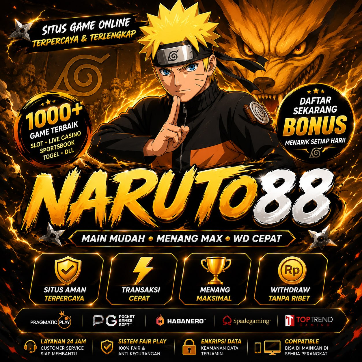 NARUTO88 : Portal Resmi Bandar Toto Online Terpercaya 100% Pasti Bayar Lunas!!